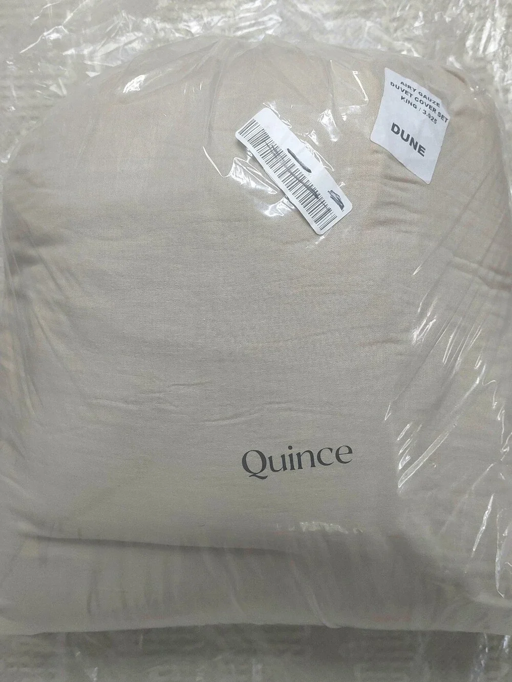 Quince Organic Cotton Dune Airy Gauze Duvet Cover! King/ Cal King (786)